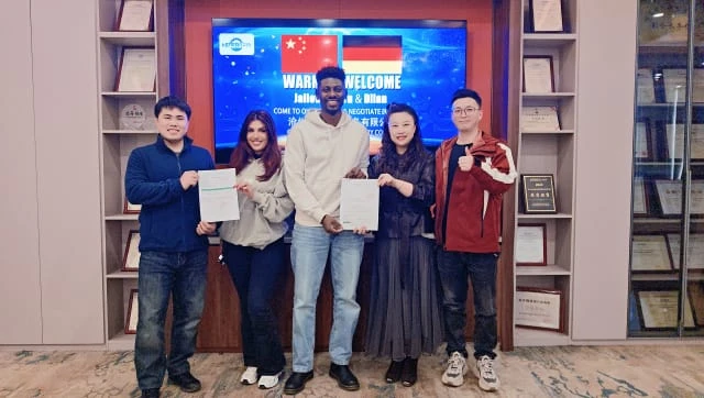 German Customer Orders Stone Coated Metal Roof Tile Production Line